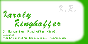 karoly ringhoffer business card
