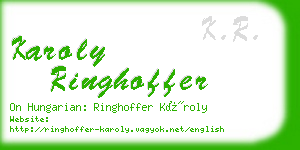 karoly ringhoffer business card